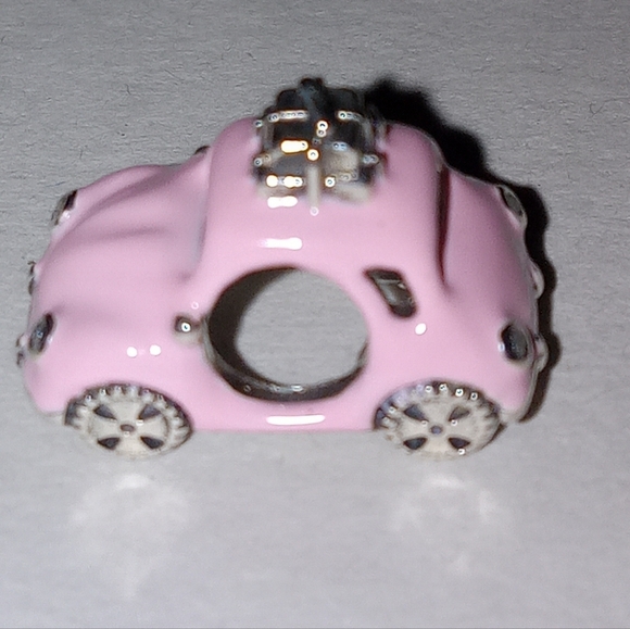 S925 Sterling Silver pink car charm - Picture 2 of 3